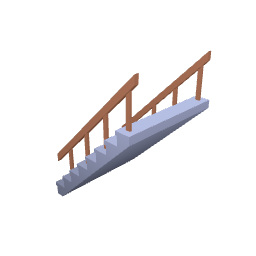 Stairs Wide Stone Handrail